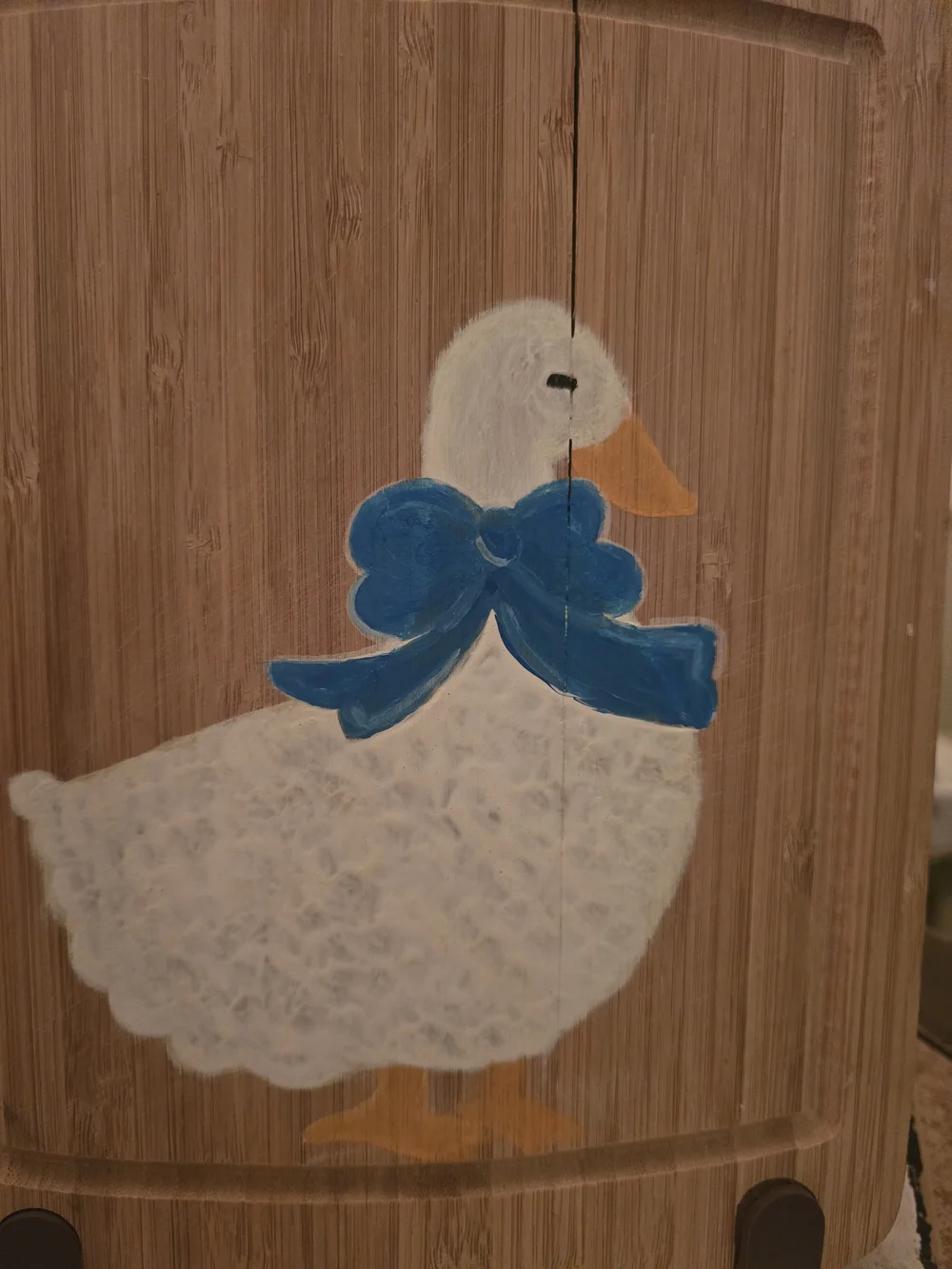 Hand Painted Country Goose Wood Wall Decor  Cottagecore Vintage